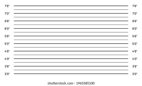 Mugshot Background, Police Lineup. Illustration Identification Backdrop For Criminal Wanted Photo, Prisoner Investigation 