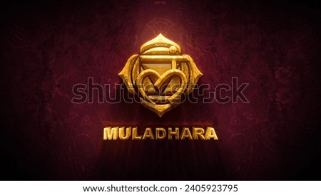 Muladhara chakra Illustration, Les Sept Chakras, spiritual practices and meditation	
 [[stock_photo]] © 