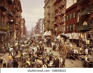 Mulberry Street New York City Photochrom