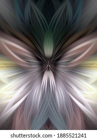 Multi Color Abstract Gradient Crossing Wavy Background. Fractal Art Digital Painting for Home Decoration. Fantasy Effect Blur Light Overlay. Trendy Graphic Colorful Floral Leaf Psychedelic Wallpaper