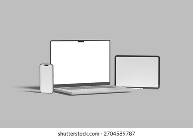 Multi devices responsive website blank mockup template