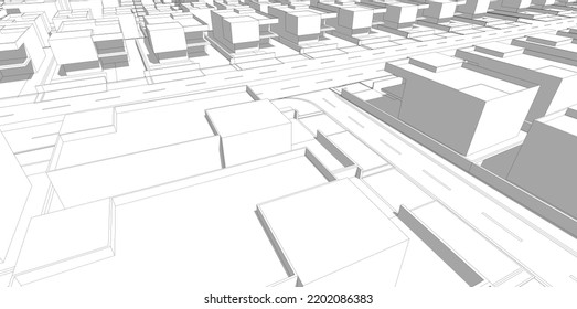 Multi Story Single Family Homes, 3d Illustration, Aerial Drone, Singapore, 2021