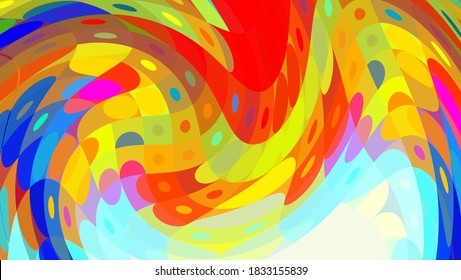 Multicolor abstract background. Colorful pattern. Digital effects. Creative graphic design for poster, brochure, flyer and card. Unique wallpaper. Backdrop for web, fabric and notepad cover.