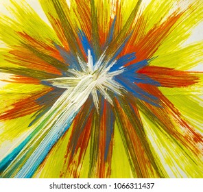 Multicolor abstract background of lines, splashes of color