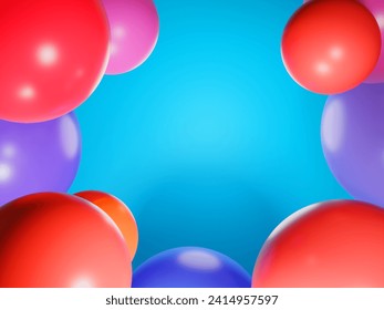 multicolor balloon abstract background, empty space for presentation and product show,decoration and presentation 3d rendering - Powered by Shutterstock