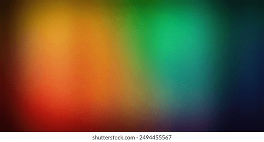 Multicolor gradient blending deep red, orange, yellow, green, and blue hues. Suitable for backgrounds, designs, and artistic projects that require a vibrant and smooth color transition