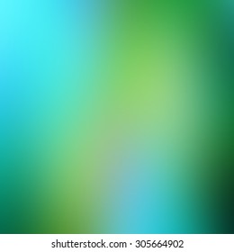 Multicolor Green, Blue, Purple Blur Abstraction. Blurred Background, Pattern, Wallpaper, Smooth Gradient Texture Color. Raster Abstract Design For Your Business. Square Format.