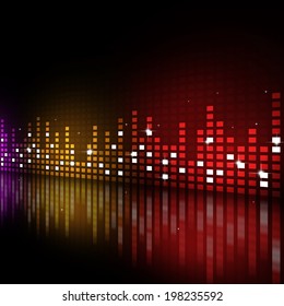 multicolor music equalizer background for active parties