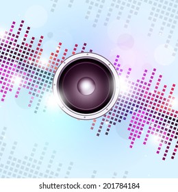 multicolor music equalizer background for active parties