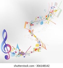 Abstract Musical Design Treble Clef Colorful Stock Vector (Royalty Free ...