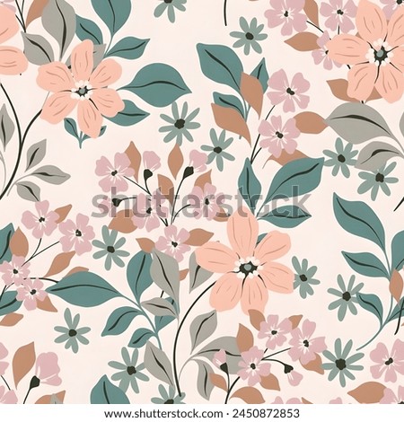 multicolor tone of vector abstract roses flower motif arrangement with medium color, all over vector design with dark green background illustration digital image for textile printing factory