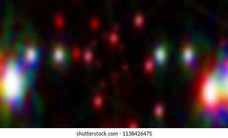 Multicolored Blurred Balls On A Black Background. Grunge, Third Dimension And Glint.