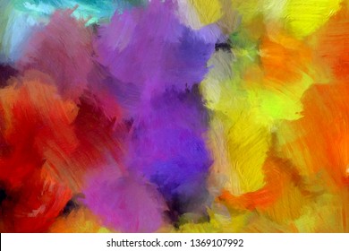 Multicolored bright brush stroke background