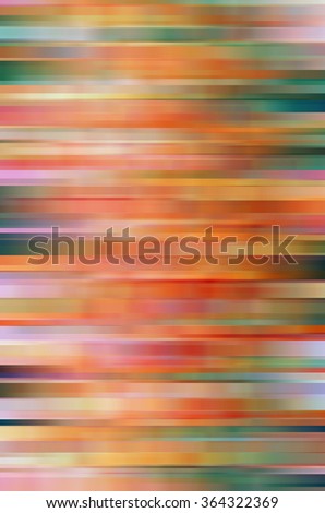Multicolored flippable abstract of parallel horizontal streaks with motion blur for decoration and background