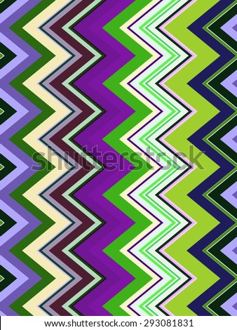 Multicolored geometric abstract of vertical zigzags for decoration and background with themes of recurrence, variation, synergy