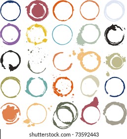 Multicolored grungy circles illustration