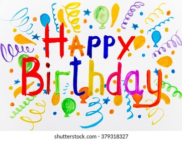 3,994 Happy Birthday Painting Letters Images, Stock Photos & Vectors ...