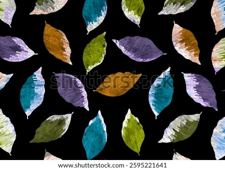 Multicolored leaf pattern Leaves Color Wap Luminosity