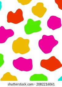 Multi-colored spots on a white background, a great template for textiles and wallpapers.
