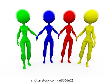 Multicolored Team