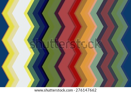 Multicolored zigzag pattern for decoration and background