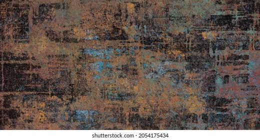 Multicolour rough Metallic marble texture background, Rusty stucco wall for interior home decoration ceramic tile surface, rustic marble stone, Acrylic colours top view luxury.