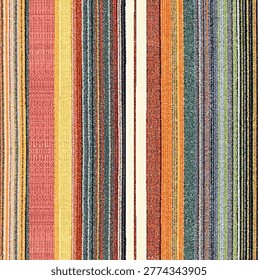 Multicolour vertical stripes pattern with woven 