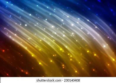 multicoloured abstract background with waves and stars