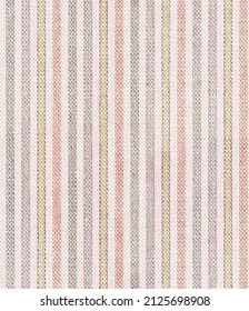 Multicoloured Distressed Canvas Textured Pin Striped Seamless Pattern, Thanksgiving Background From A Striped Fabric