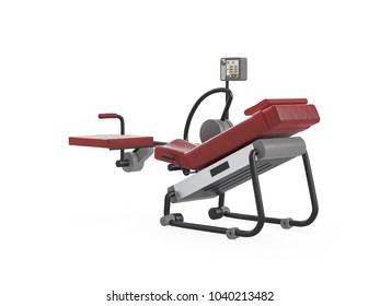 Multifunctional gym machine, angle view