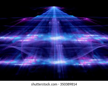 Multilevel Big Data Analysis Or Quantum Computer, Generated Abstract Background