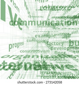 Multimedia text concept. Computer generated