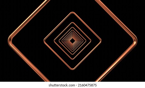 Multiple Bronze Shaped Gold Metal Overlay Background 3D Rendering