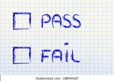 multiple choice test: pass or fail?