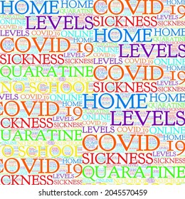 Multiple Color Covid-19 Word Art Background