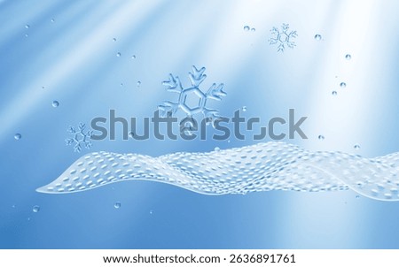 Multiple layers of wave-shaped design for the mattress background, Ice-silk texture mattress.3d rendering. 3d illustration.