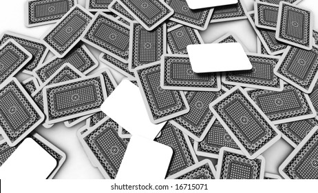 Multiple Playing 3d Cards background