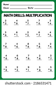 Multiplication Math Workbook For Kids, Printable Worksheet Pages For Math Workbook For Kids Activities