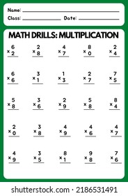 Multiplication Math Workbook For Kids, Printable Worksheet Pages For Math Workbook For Kids Activities