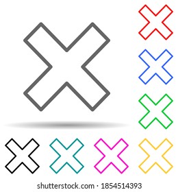 multiplication sign icon. Element of simple icon for websites, web design, mobile app, info graphics. Thick line icon for website design and development, app development