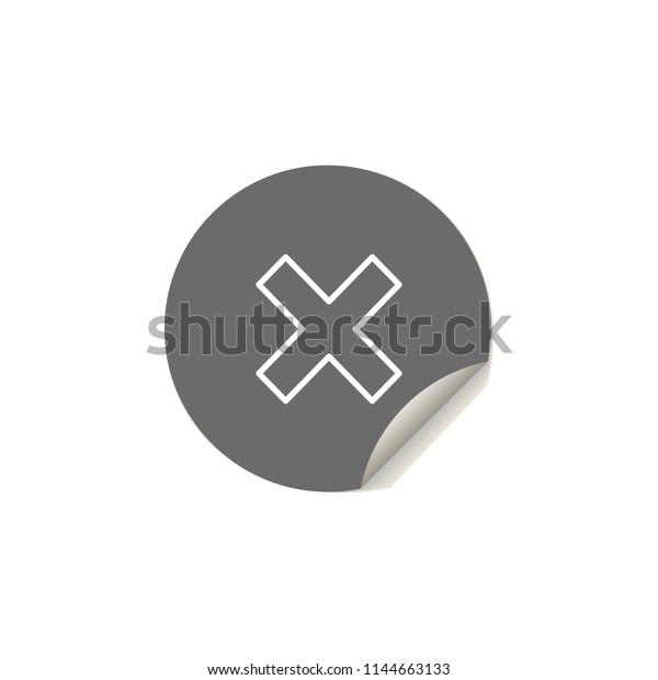 multiplication sign icon.\
Element of web icons for mobile concept and web apps. Sticker style\
multiplication sign icon can be used for web and mobile apps on\
white\
background