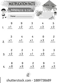 Multiplication Worksheet Math Workbook For Kids : Printable Page For Math Workbook For Smart Kids, Activities