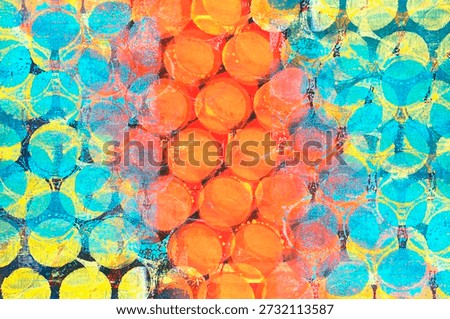 A multitude of multicolored circles. Abstract bright background. Abstract acrylic painting.