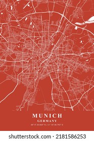 Munich - Germany Mojave Plane Map