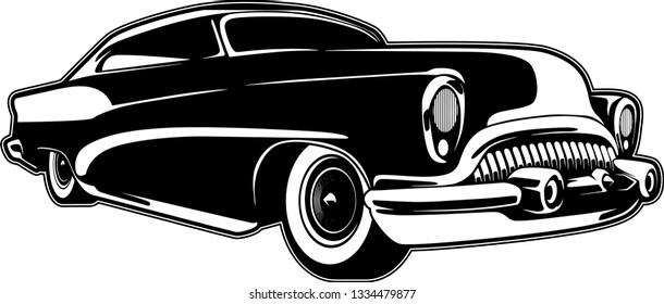 Old Vintage Outline Car Drawing Vector Stock Vector (royalty Free 