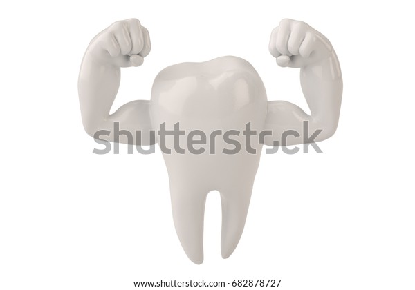 歯の強い健康な3dイラストを手で握る筋肉 のイラスト素材