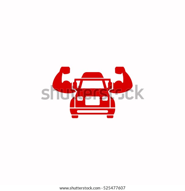 muscle truck icon,\
isolated, white\
background