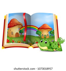 mushroom house scene in the book   frog