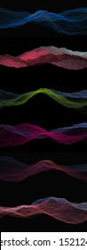 Music abstract background with multicolored dynamic waves. Sound waves design template. music equalizer. 3d rendering