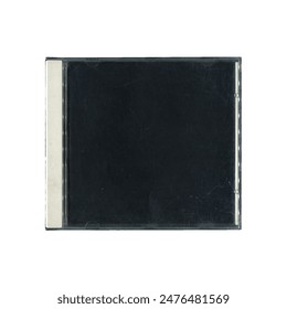music cd disk mockup with empty black cover for artworks